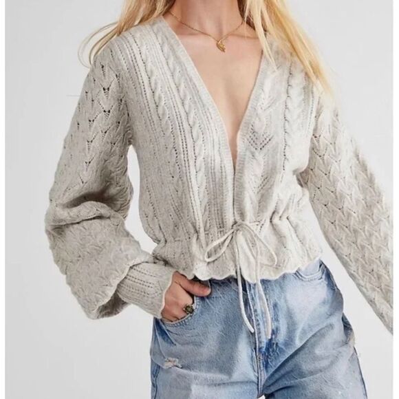 Free People Daphne Cardi in Seashell Heather size xs - Picture 1 of 11